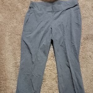 Lands' End Women's Charcoal Straight Leg Pants Starfish